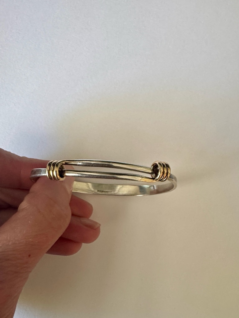 Ed Levin Signature Grand Two-Tone Silver And Gold Bracelet - Women Jewelry